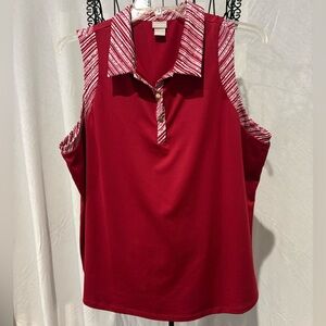 Chico’s Women's Red Sleeveless Top